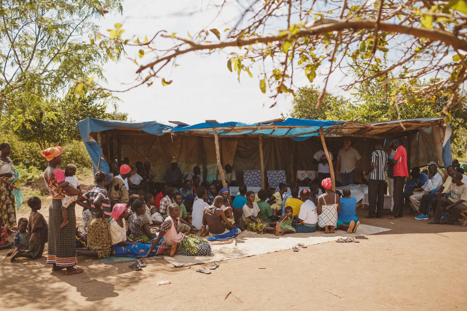 Church members engaging with their community